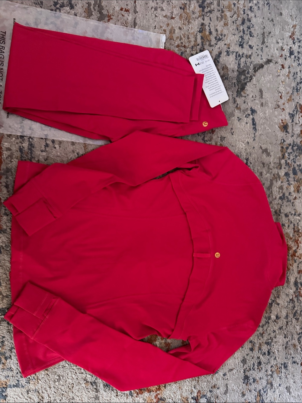 Lululemon Red  Full-Zip Jacket & Leggings Set size 10 - Picture 10 of 11